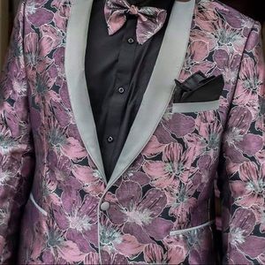 Suit jacket and bow tie